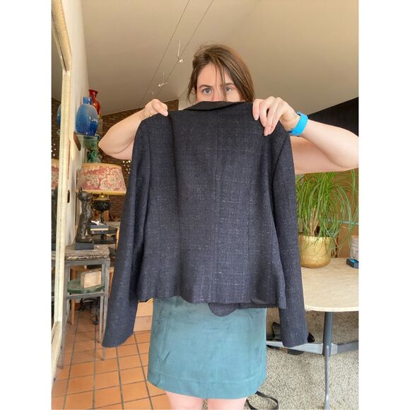 VTG Pendleton Wool Cropped Blazer NWOT Women’s 4 – Black Bow Pockets Jacket - Picture 6 of 6